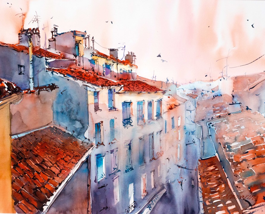 Beautiful Mind - Aquarell in Schloss Galerie  Beautiful Mind - Aquarell von M. Abramova
